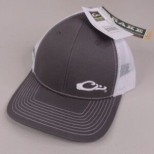 Drake Waterfowl Hat Cap Snapback Grey White Enid Mesh‎ Trucker Outdoors Mens NWT